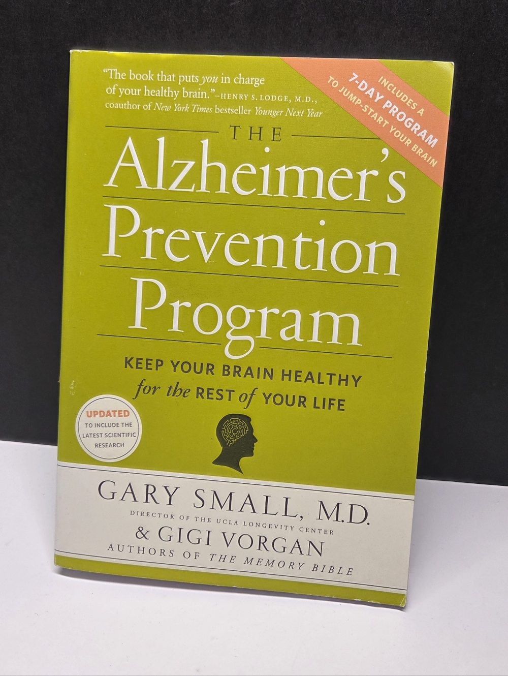 The Alzheimer's Prevention Program By Gary Small & Gigi Vorgan 2012 Great Cond.